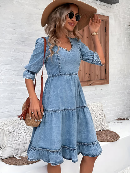 Emma - Stijlvolle Denim jurk